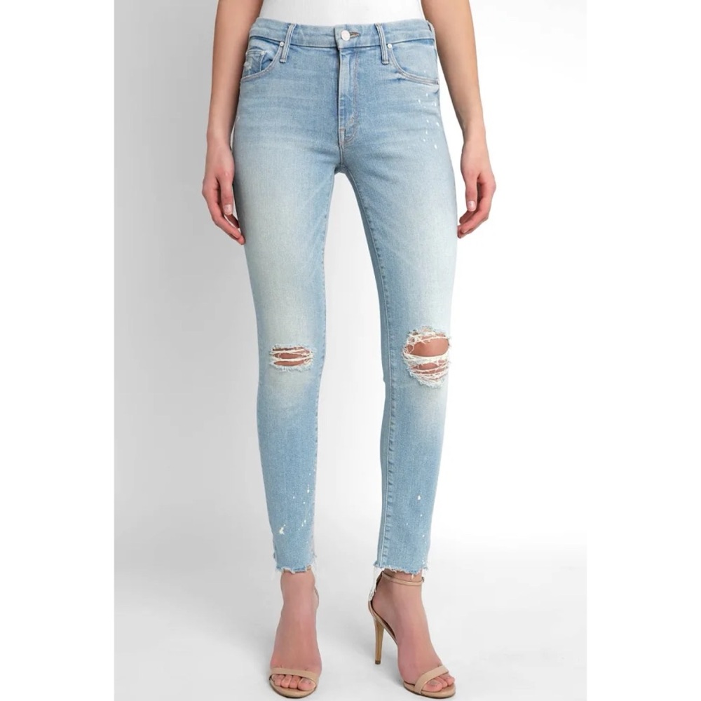MOTHER Denim Jeans The Looker Sacred Slit Ankle in Nice Shot - Size 28